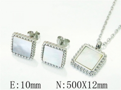HY Wholesale Jewelry 316L Stainless Steel Earrings Necklace Jewelry Set-HY06S1086HHA