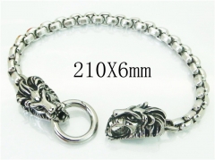 HY Wholesale Leather Bracelets 316L Stainless Steel Jewelry Bracelets-HY22B0623IND
