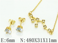 HY Wholesale Jewelry 316L Stainless Steel Earrings Necklace Jewelry Set-HY12S1184OD