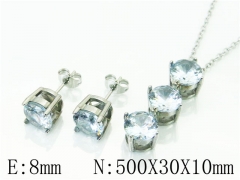 HY Wholesale Jewelry 316L Stainless Steel Earrings Necklace Jewelry Set-HY59S0098HCC