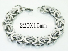 HY Wholesale Leather Bracelets 316L Stainless Steel Jewelry Bracelets-HY92B0036HLE