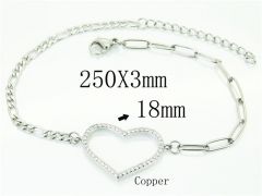 HY Wholesale Stainless Steel 316L Anklet Jewelry-HY62B0439NZ