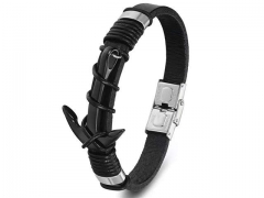 HY Wholesale Leather Bracelets Jewelry Popular Leather Bracelets-HY0130B222