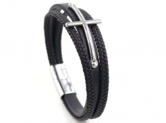 HY Wholesale Leather Bracelets Jewelry Popular Leather Bracelets-HY0129B062