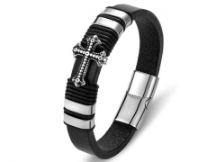 HY Wholesale Leather Bracelets Jewelry Popular Leather Bracelets-HY0130B107