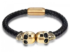 HY Wholesale Leather Bracelets Jewelry Popular Leather Bracelets-HY0130B253