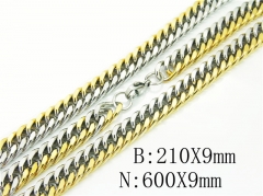 HY Wholesale Stainless Steel 316L Necklaces Bracelets Sets-HY61S0591HND