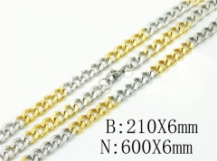 HY Wholesale Stainless Steel 316L Necklaces Bracelets Sets-HY61S0594HEE