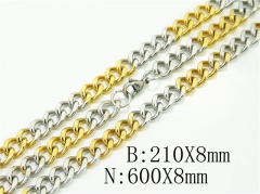 HY Wholesale Stainless Steel 316L Necklaces Bracelets Sets-HY61S0597HHL