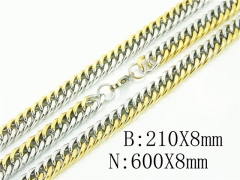 HY Wholesale Stainless Steel 316L Necklaces Bracelets Sets-HY61S0588HLE