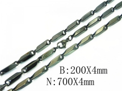 HY Wholesale Stainless Steel 316L Necklaces Bracelets Sets-HY40S0513HHL