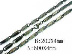 HY Wholesale Stainless Steel 316L Necklaces Bracelets Sets-HY40S0514HJC