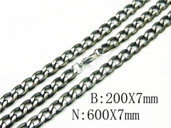 HY Wholesale Stainless Steel 316L Necklaces Bracelets Sets-HY40S0518HNL