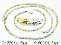 HY Wholesale Stainless Steel 316L Necklaces Bracelets Sets-HY61S0640HLL