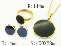 HY Wholesale Jewelry 316L Stainless Steel Earrings Necklace Jewelry Set-HY49S0061HKD