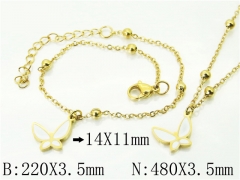 HY Wholesale Stainless Steel 316L Necklaces Bracelets Sets-HY91S1449HIT