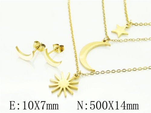 HY Wholesale Jewelry 316L Stainless Steel Earrings Necklace Jewelry Set-HY57S0113NZ