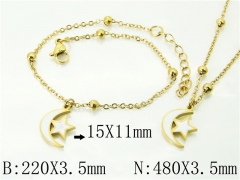 HY Wholesale Stainless Steel 316L Necklaces Bracelets Sets-HY91S1452HIW