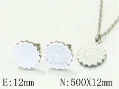 HY Wholesale Jewelry 316L Stainless Steel Earrings Necklace Jewelry Set-HY91S1477NB