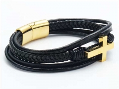 HY Wholesale Leather Bracelets Jewelry Popular Leather Bracelets-HY0143B0140