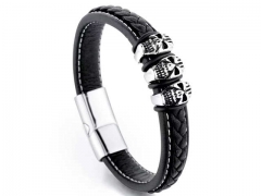 HY Wholesale Leather Bracelets Jewelry Popular Leather Bracelets-HY0143B0198