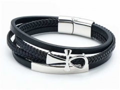 HY Wholesale Leather Bracelets Jewelry Popular Leather Bracelets-HY0143B0145
