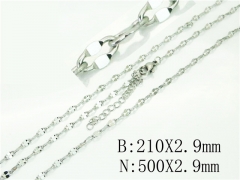 HY Wholesale Jewelry 316L Stainless Steel Earrings Necklace Jewelry Set-HY70S0511ILT