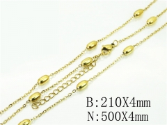 HY Wholesale Jewelry 316L Stainless Steel Earrings Necklace Jewelry Set-HY70S0516LL