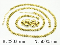 HY Wholesale Jewelry 316L Stainless Steel Earrings Necklace Jewelry Set-HY70S0508HHZ