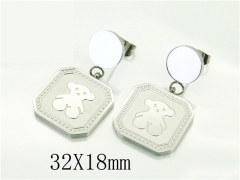 HY Wholesale Earrings 316L Stainless Steel Popular Jewelry Earrings-HY80E0738MS