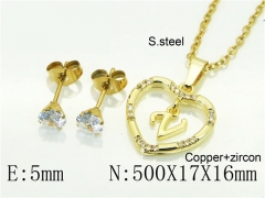 HY Wholesale Jewelry 316L Stainless Steel Earrings Necklace Jewelry Set-HY54S0633NLV