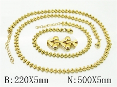 HY Wholesale Jewelry 316L Stainless Steel Earrings Necklace Jewelry Set-HY70S0510HHE