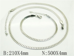 HY Wholesale Stainless Steel 316L Necklaces Bracelets Sets-HY70S0528ML