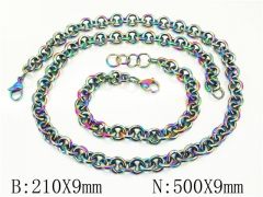 HY Wholesale Stainless Steel 316L Necklaces Bracelets Sets-HY70S0531HOE