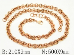HY Wholesale Stainless Steel 316L Necklaces Bracelets Sets-HY70S0530HPC