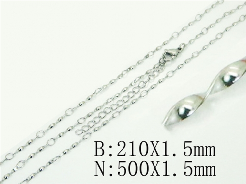 HY Wholesale Stainless Steel 316L Necklaces Bracelets Sets-HY70S0556YLL