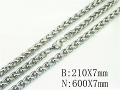 HY Wholesale Stainless Steel 316L Necklaces Bracelets Sets-HY40S0551HDD