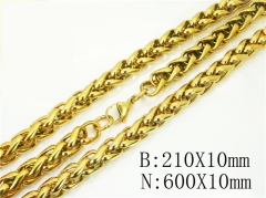 HY Wholesale Stainless Steel 316L Necklaces Bracelets Sets-HY40S0548IOS