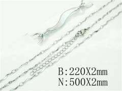 HY Wholesale Stainless Steel 316L Necklaces Bracelets Sets-HY70S0550SLL