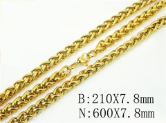 HY Wholesale Stainless Steel 316L Necklaces Bracelets Sets-HY40S0550IHE