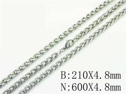 HY Wholesale Stainless Steel 316L Necklaces Bracelets Sets-HY40S0555LL