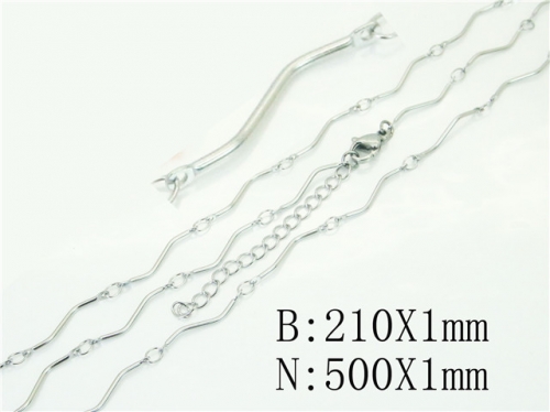 HY Wholesale Stainless Steel 316L Necklaces Bracelets Sets-HY70S0554DLL
