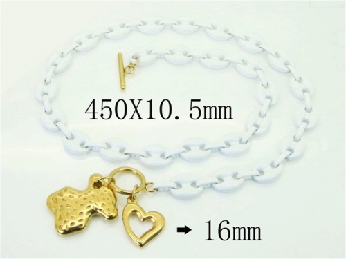 HY Wholesale Stainless Steel 316L Necklaces Bracelets Sets-HY21S0180IOY