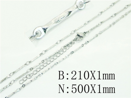 HY Wholesale Stainless Steel 316L Necklaces Bracelets Sets-HY70S0538LL