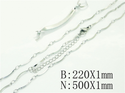 HY Wholesale Stainless Steel 316L Necklaces Bracelets Sets-HY70S0548QLL