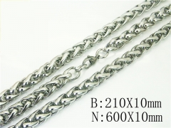 HY Wholesale Stainless Steel 316L Necklaces Bracelets Sets-HY40S0547IQQ