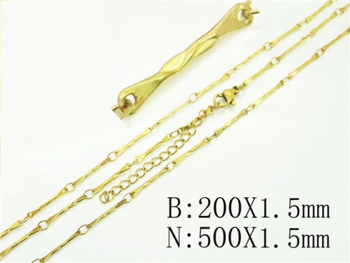 HY Wholesale Stainless Steel 316L Necklaces Bracelets Sets-HY70S0565NE