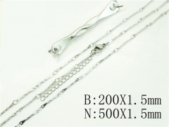 HY Wholesale Stainless Steel 316L Necklaces Bracelets Sets-HY70S0564SLL