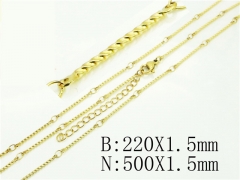 HY Wholesale Stainless Steel 316L Necklaces Bracelets Sets-HY70S0563NV