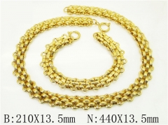 HY Wholesale Stainless Steel 316L Necklaces Bracelets Sets-HY53S0207JHD